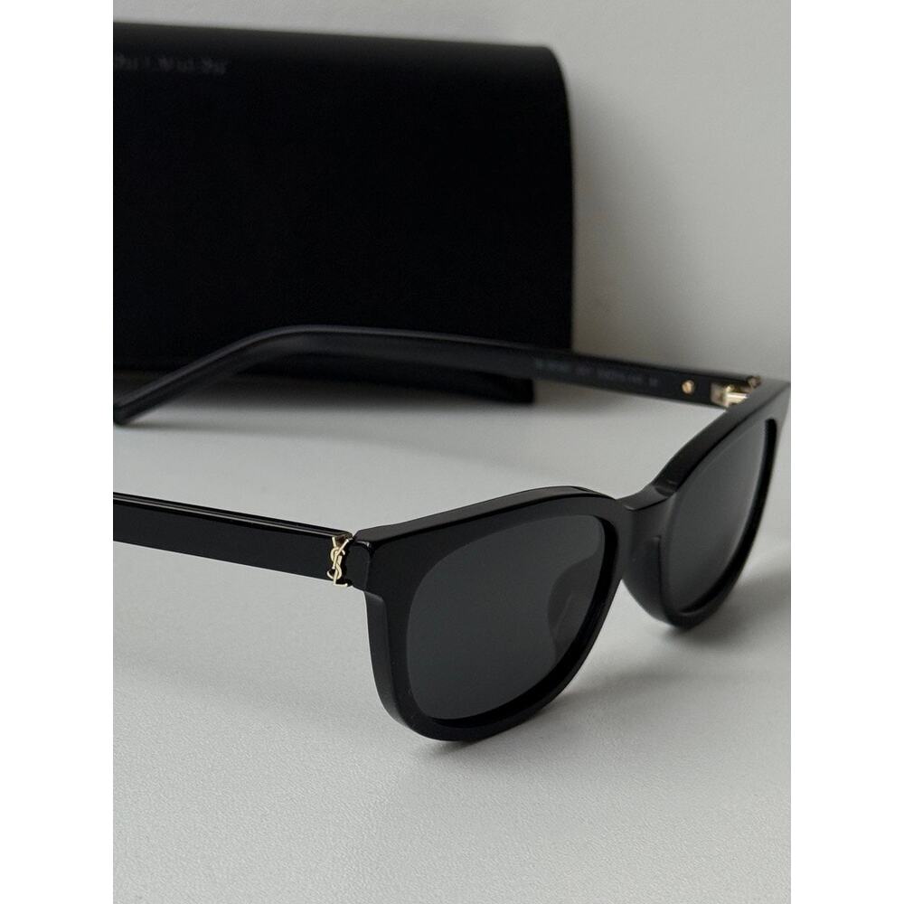 NEW Saint Laurent SL M160 Black Slim Unisex Sunglasses $580 - Picture 6 of 7